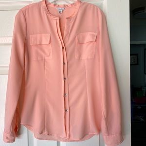 Calvin Klein XS peach colored button down shirt